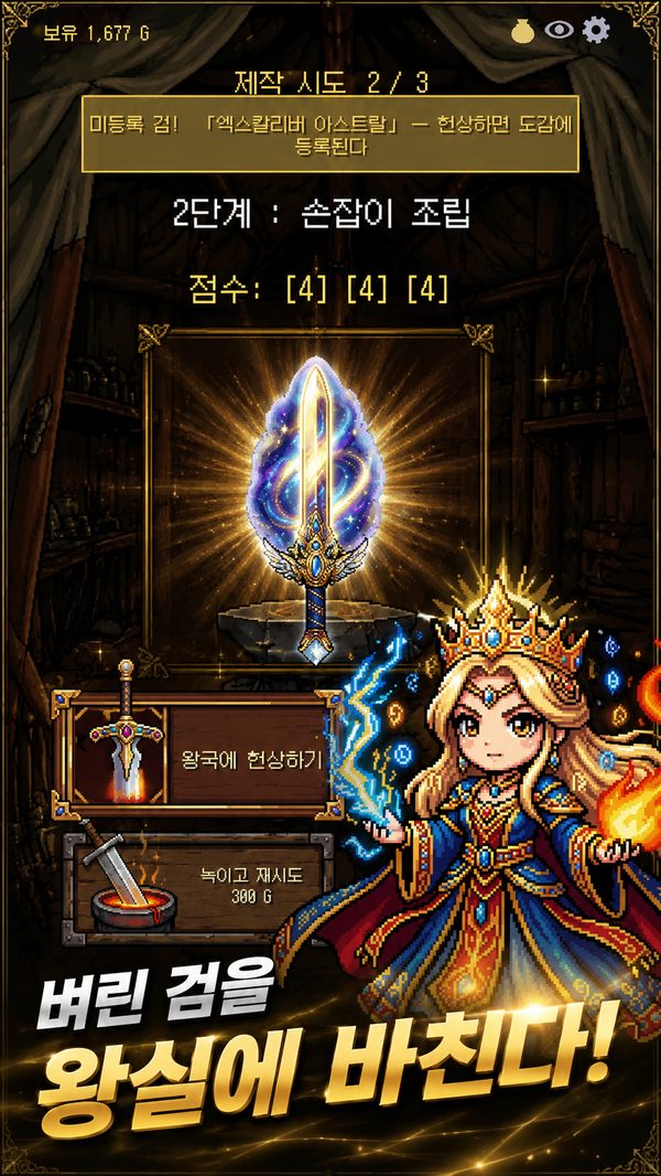 벼린 검을 왕실에 바친다